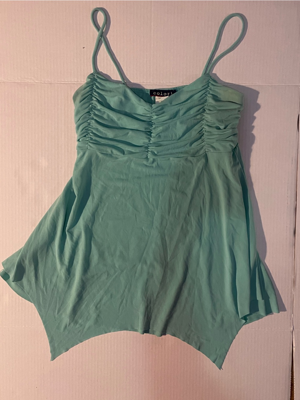 Teal Y2K top